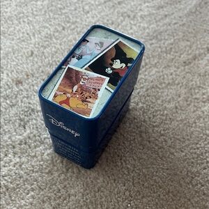 Disney Blue Collectible Tin with Iconic Characters